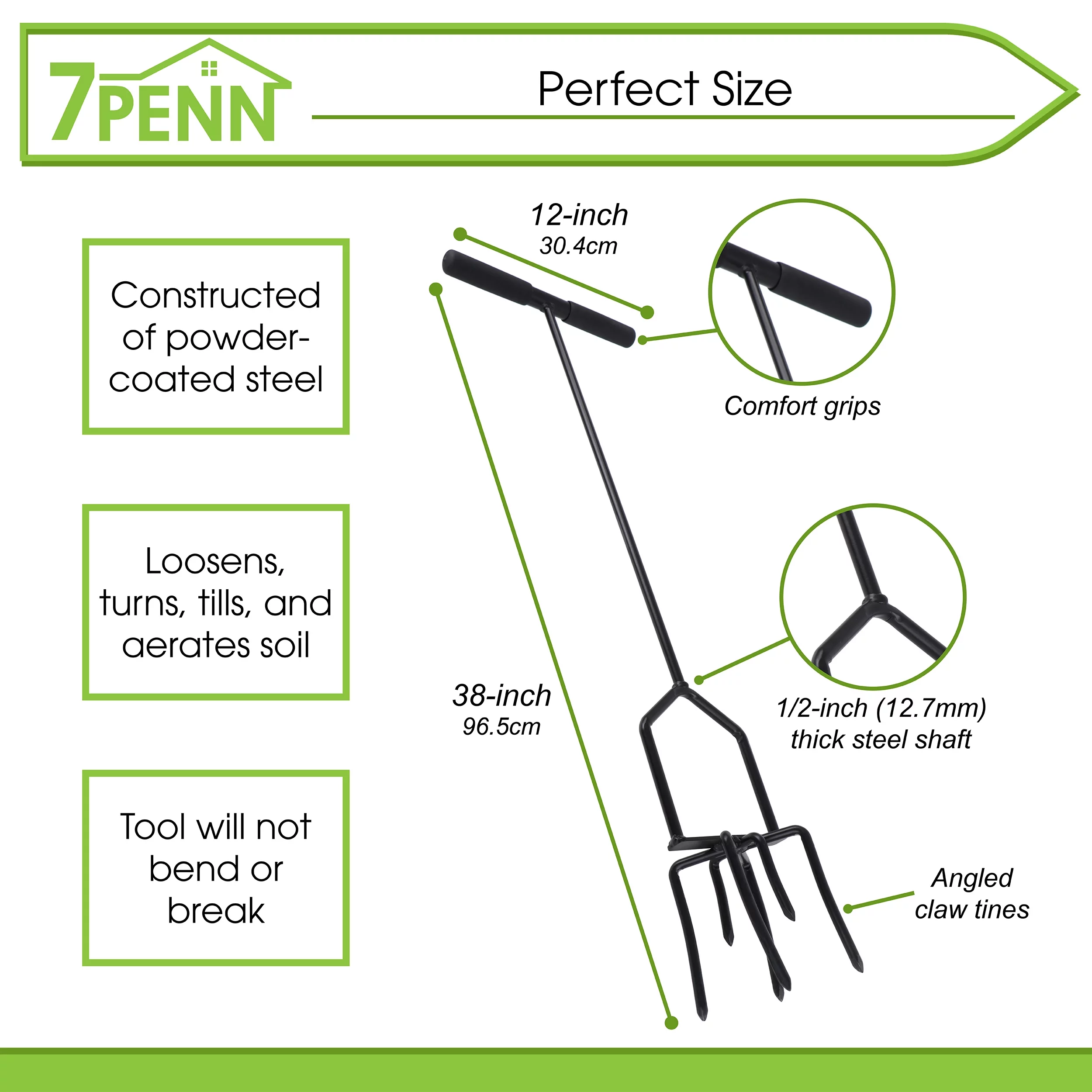 7Penn Claw Weeder Tool 38in Stand Up Weed Puller Removal Tool Weed Picker Tool