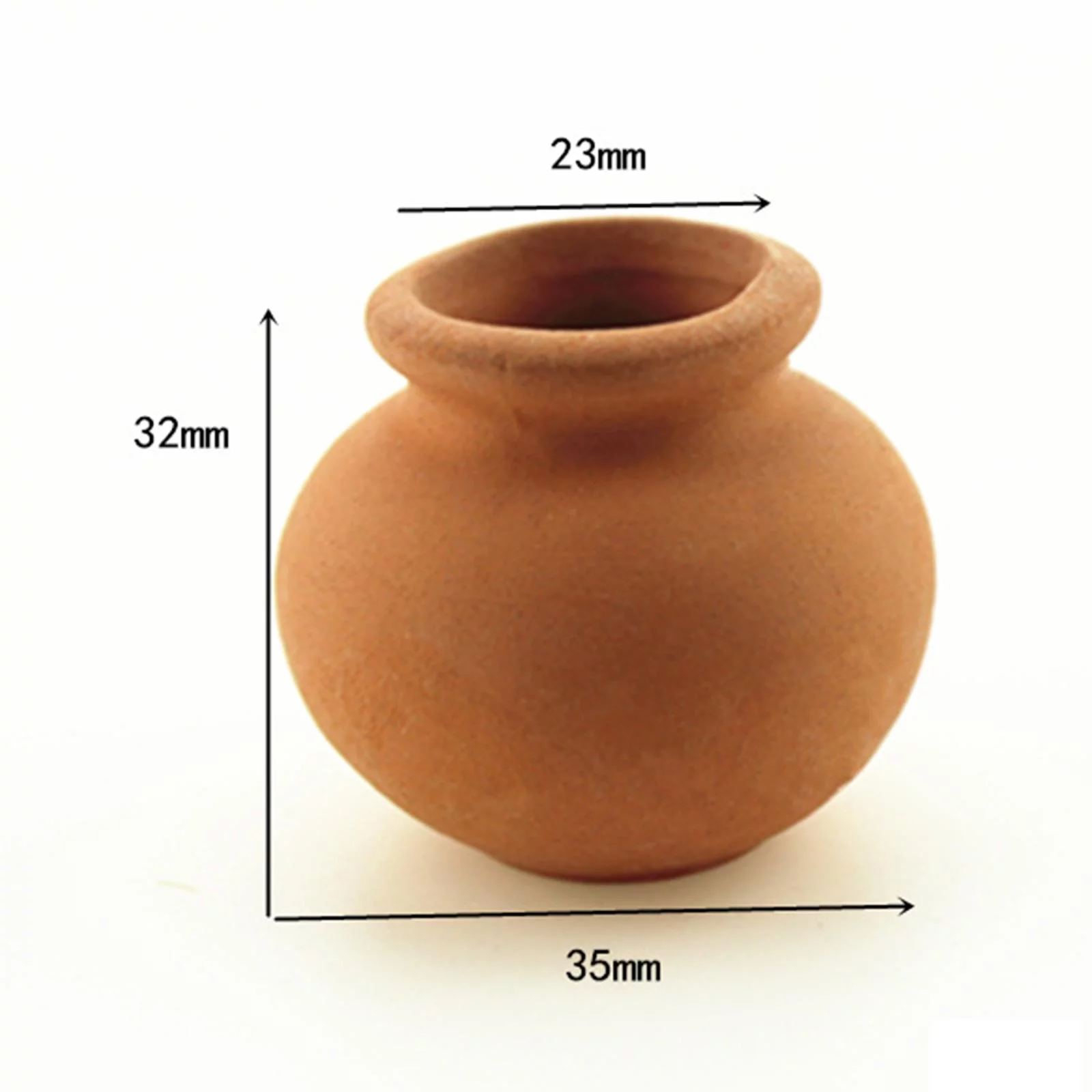 PETSOLA 2xMiniature House Miniature Tiny Clay Pots Without Plants for Bonsai Tree