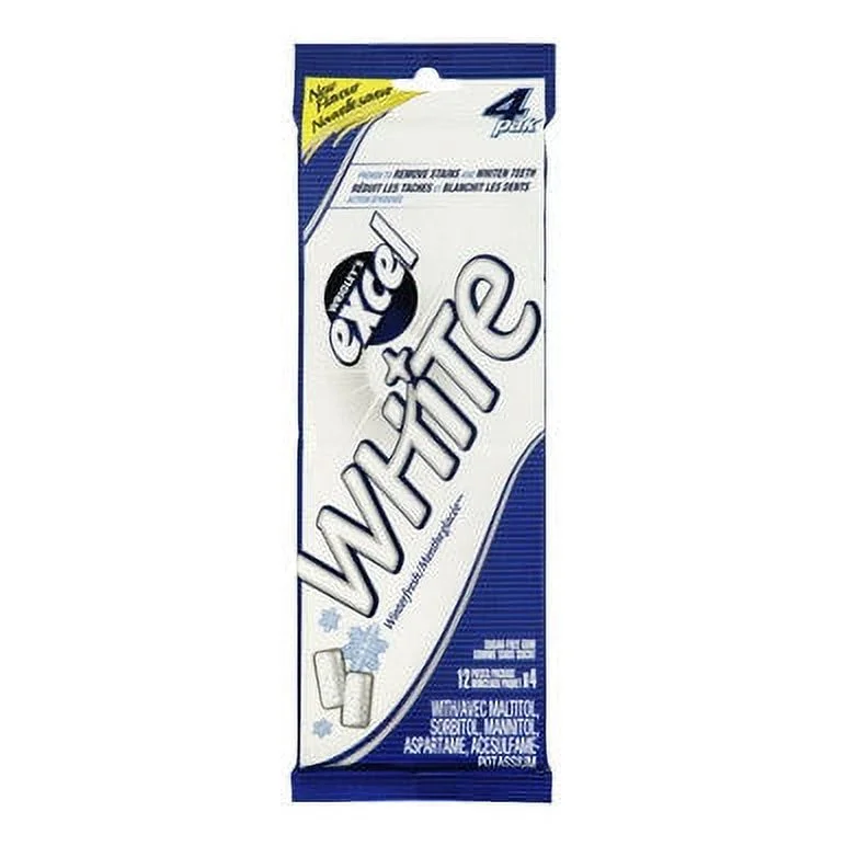 Excel White Sugar Free Gum Winterfresh 4-Pack {Imported from Canada}