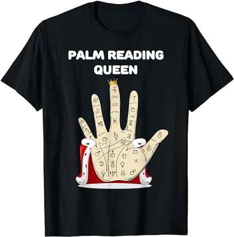 Girls Palm Reading Queen Tshirt | Womens Palm Reading T-Shirt
