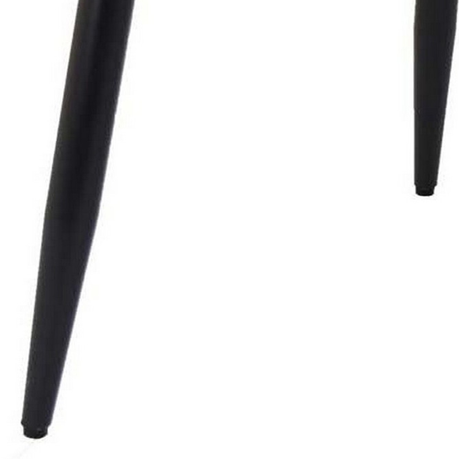 Benjara Tavi 24 Inch Plant Stand Side Table, Round Gray Marble Top, Black Metal