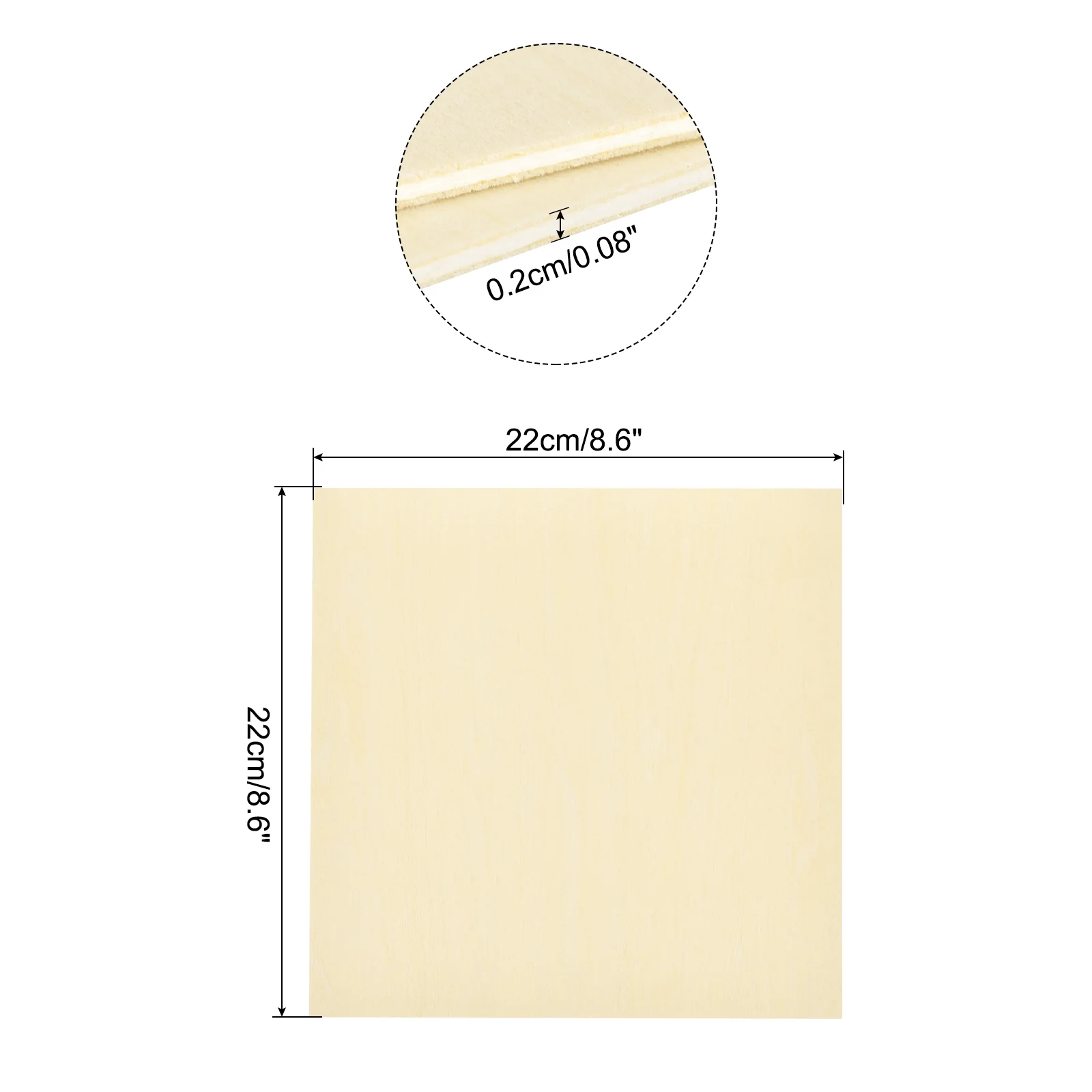 Uxcell 8 Pack Basswood Sheets 8.7