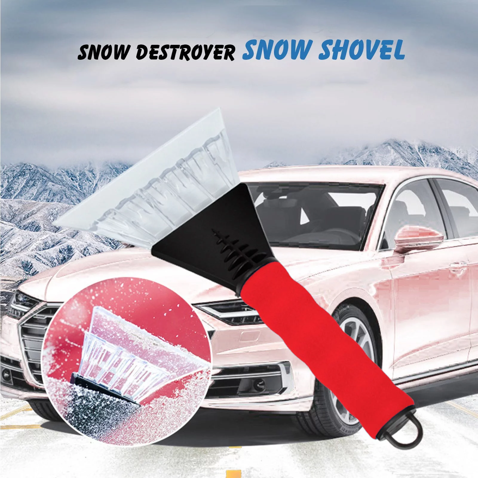 ILJNDTGBE Snow Shovel Truck Snow Removal Shovel With Rubber Cover For Ice Scrapin Snow Remover Car Exterior Lights Car Exterior Duster Car Exterior Stickers Car Exterior Car Exte