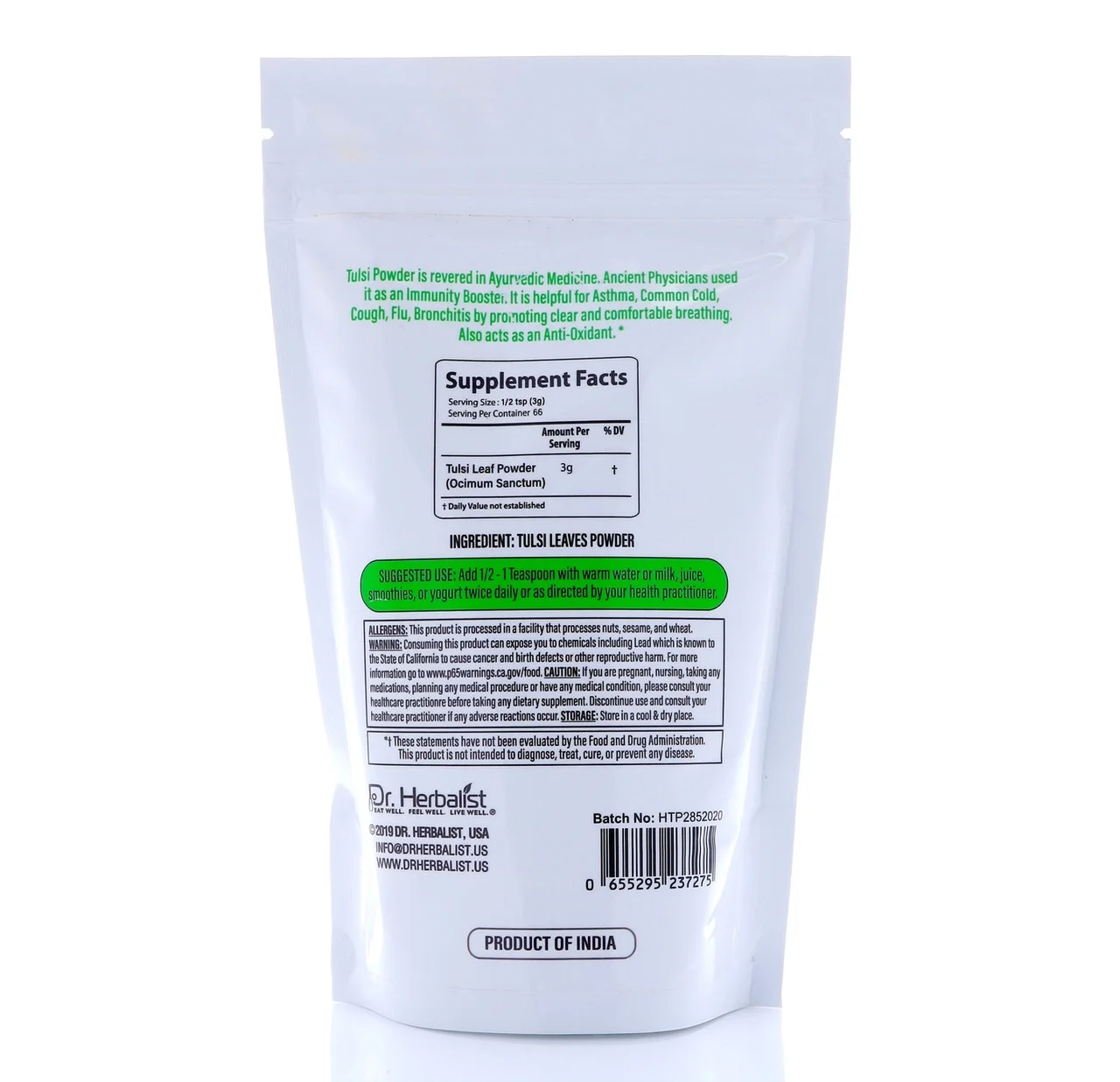 Dr. Herbalist Tulsi Powder 200g