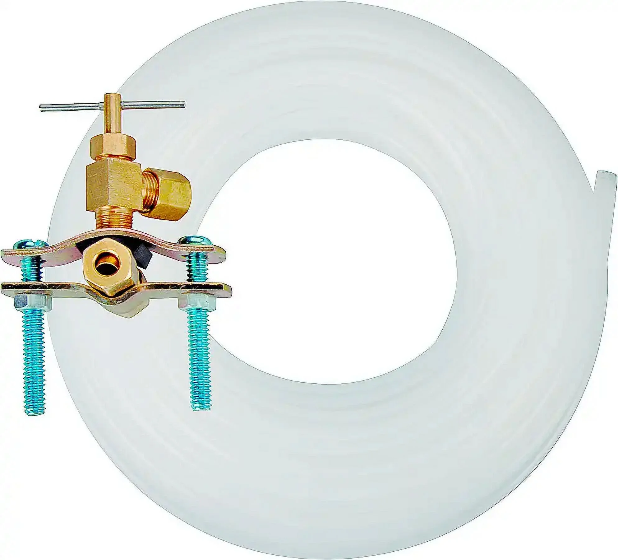 ProSource PMB-270-3LF3L Pmb-270-3lf Ice Maker Installation Kit, Brass, Plastic, Copper Saddle Valve and White Plastic Tube