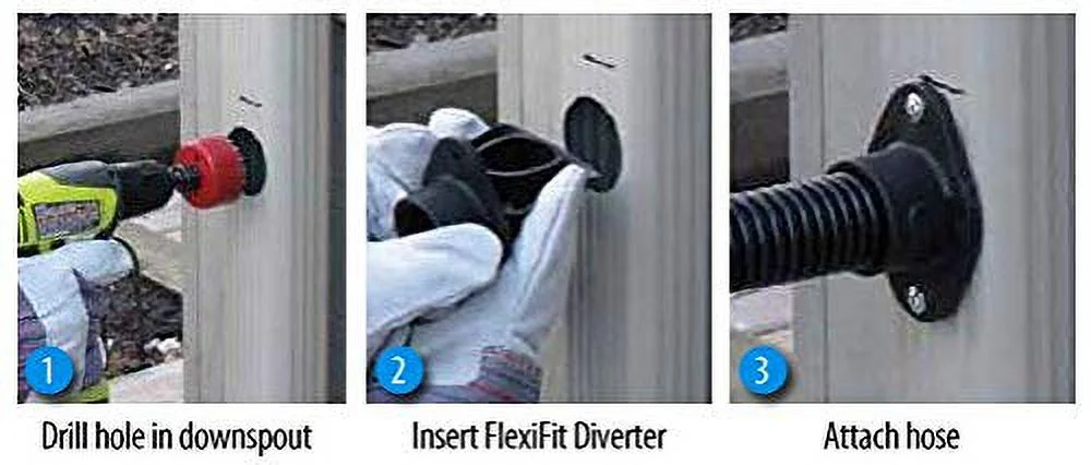 EarthMinded Rain Barrel Plastic Diverter Kit (Pack of 2)