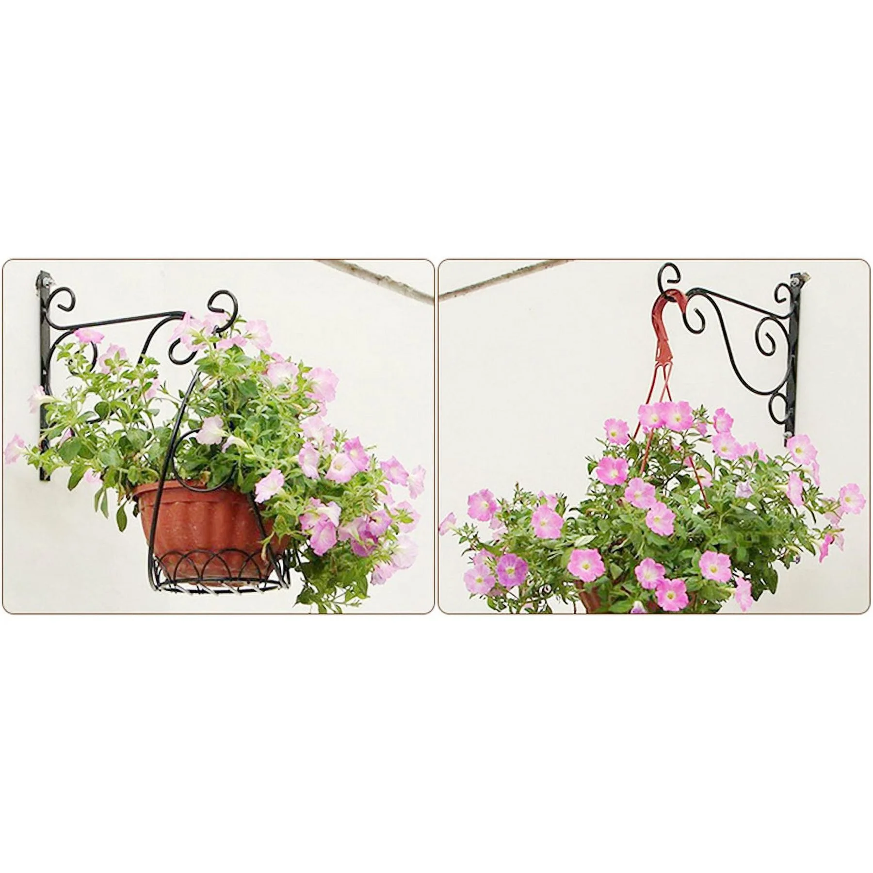 RONYOUNG 4PCS Metal Plant Bracket Iron Wall Mount Lanterns Hangers for Hanging Bird Feeders, Lanterns, Wind Chimes, Planters, Outdoor Decoration Hooks