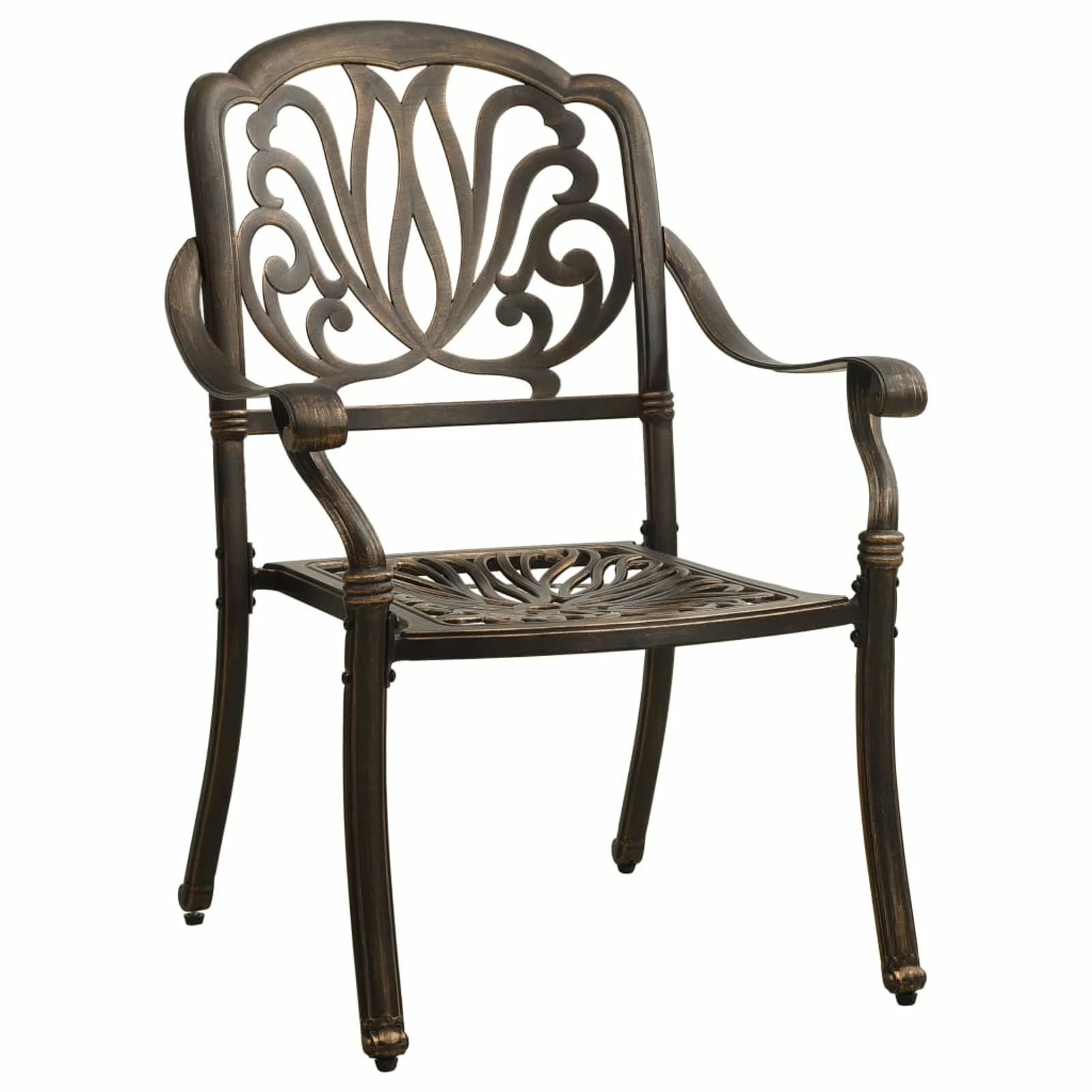 Suzicca Patio Chairs 2 pcs Cast Aluminum Bronze