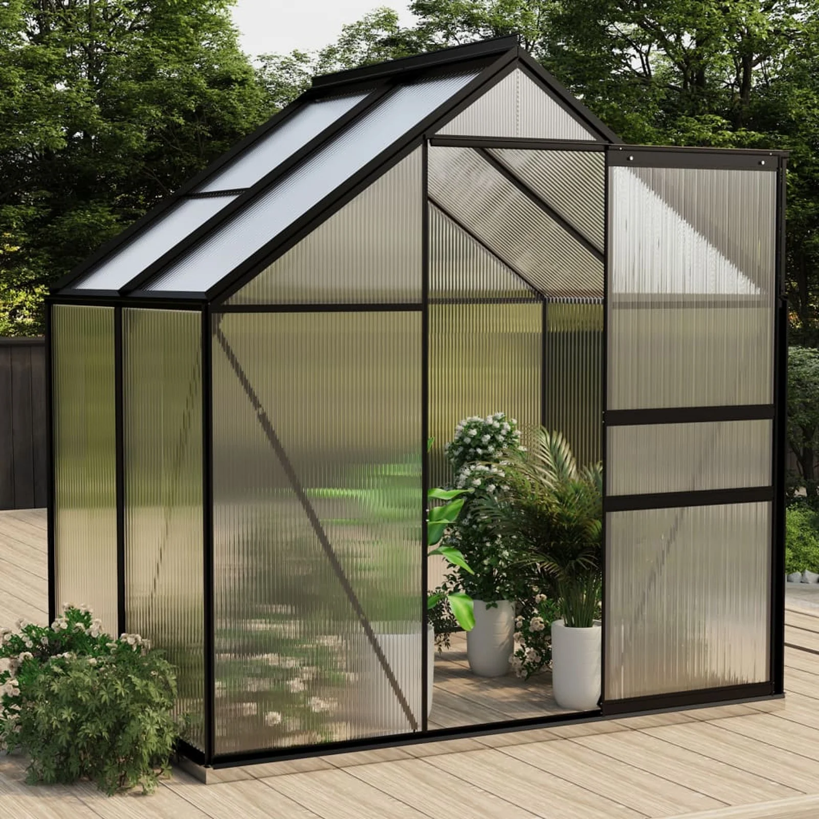 Suzicca Greenhouse Anthracite Aluminum 26.6 ft²