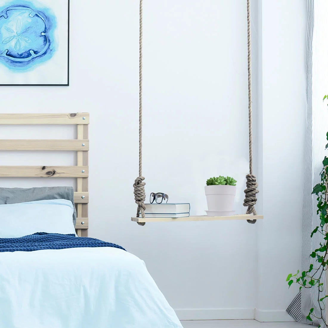 Home Balcony Plastic Round Design Flower Cactus Plant Holder Planter Pot White