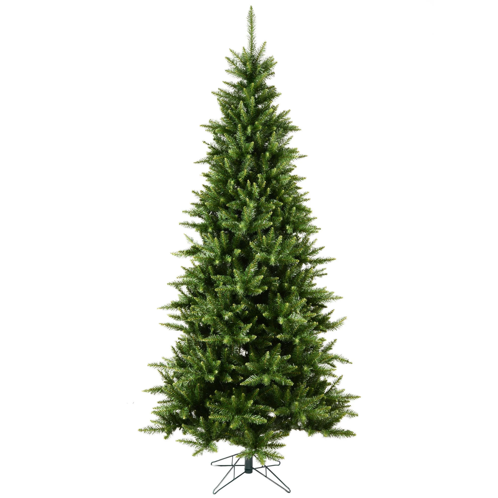 Vickerman 12' Camdon Fir Slim Artificial Christmas Tree, Unlit - Faux Slim Christmas Tree - Seasonal Indoor Home Decor
