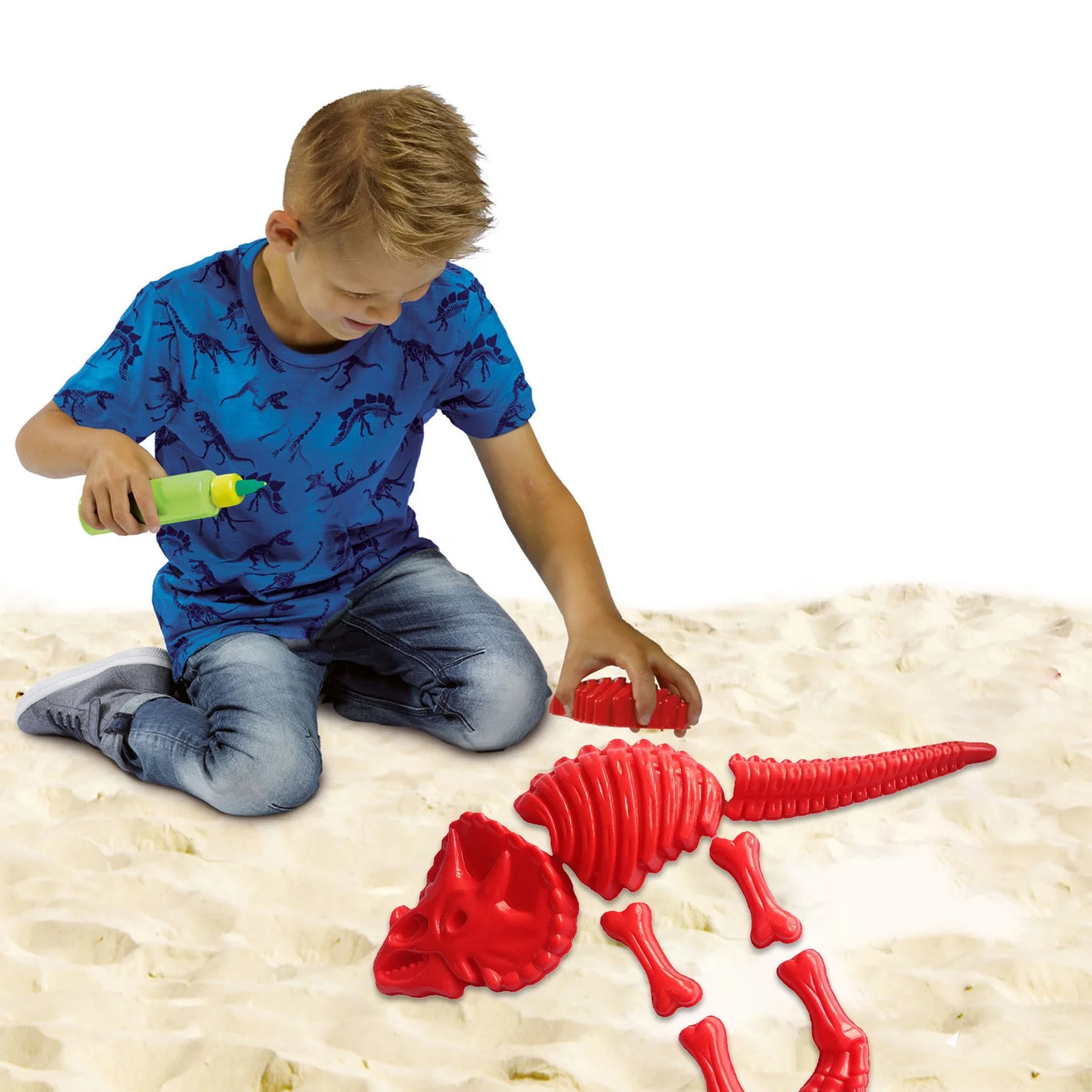 Spin And Seaway Water Table Play Sand Molds Dinosaur Skeleton Molds Children's Educational Beach Toys Summer Series