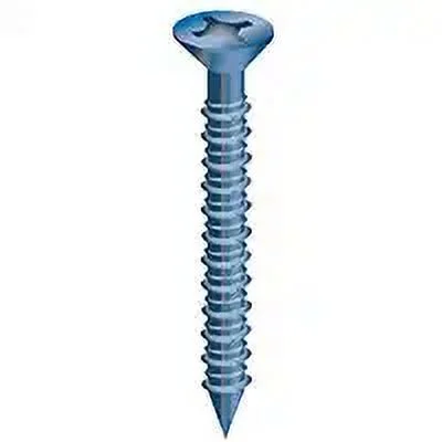 Cobra Anchors 630T Concrete Screws Flat Head 1/4 Inch By 1-1/4 Inch With Drill Bit 100 Pack