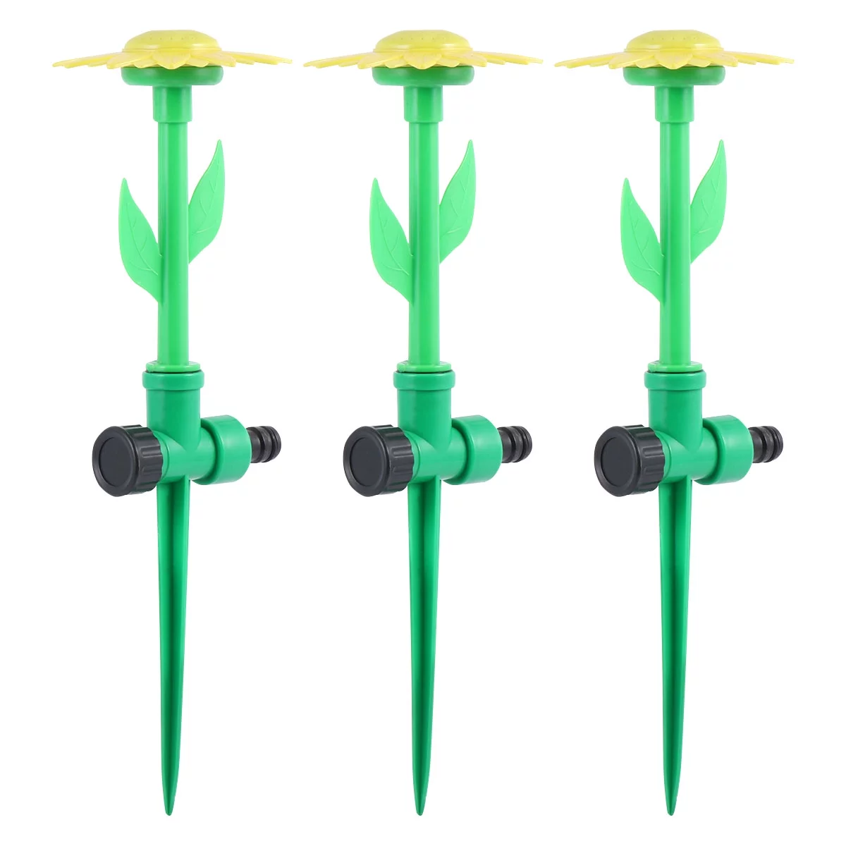 Gongxipen 3Pcs Sunflower Nozzle Inserting Ground Garden Watering Drip Irrigation Equipment