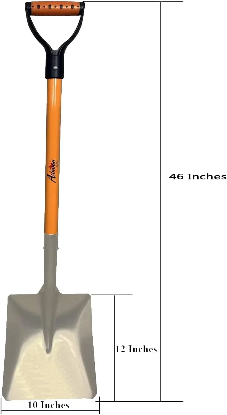 Ashman Snow Shovel with Large Scoop and Heavy Duty Handle (2 Pack)