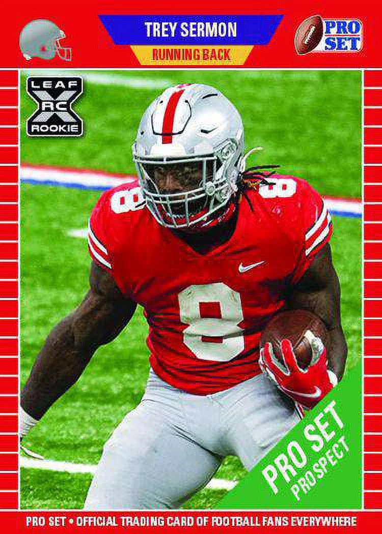 NFL 2021 Pro Set Football Trey Sermon Trading Card PS12 (XRC Rookie Card) (Leaf)