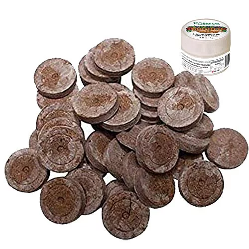 Jiffy 7 Peat Pellets 36 MM Seed Starting Plugs, Seeds Starter. Start Plant Seedlings Early (Pack of 50)