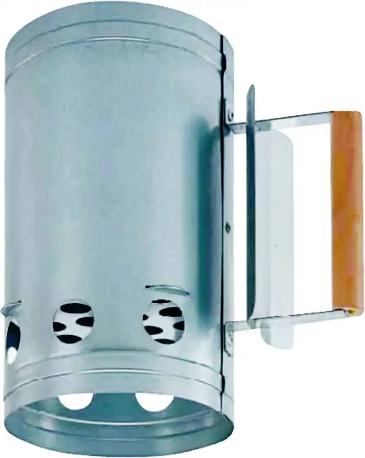 Omaha SHA286123L Chimney Starter, Steel, Galvanized, Straight Grip Handle