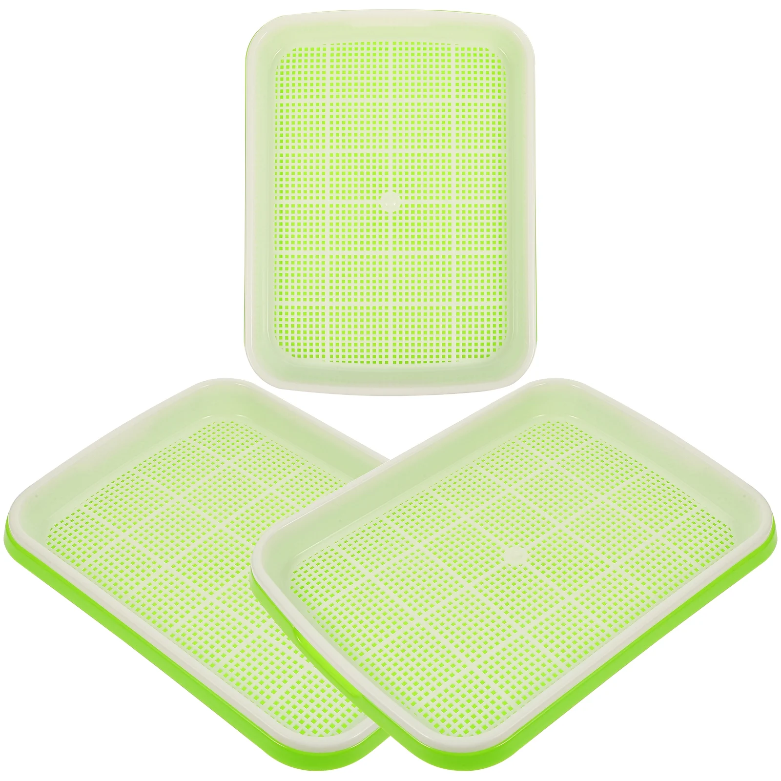 Gongxipen 3Pcs Premium Nursery Tray Hydroponic Germinating Tray Garden Plastic Nursery Tray