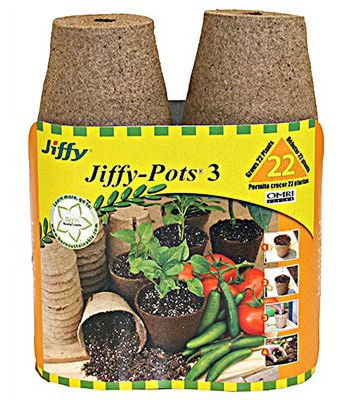 Ferry Morse JP322 Jiffy Jiffy Peat Pots 3 Inch Round 22 Pack