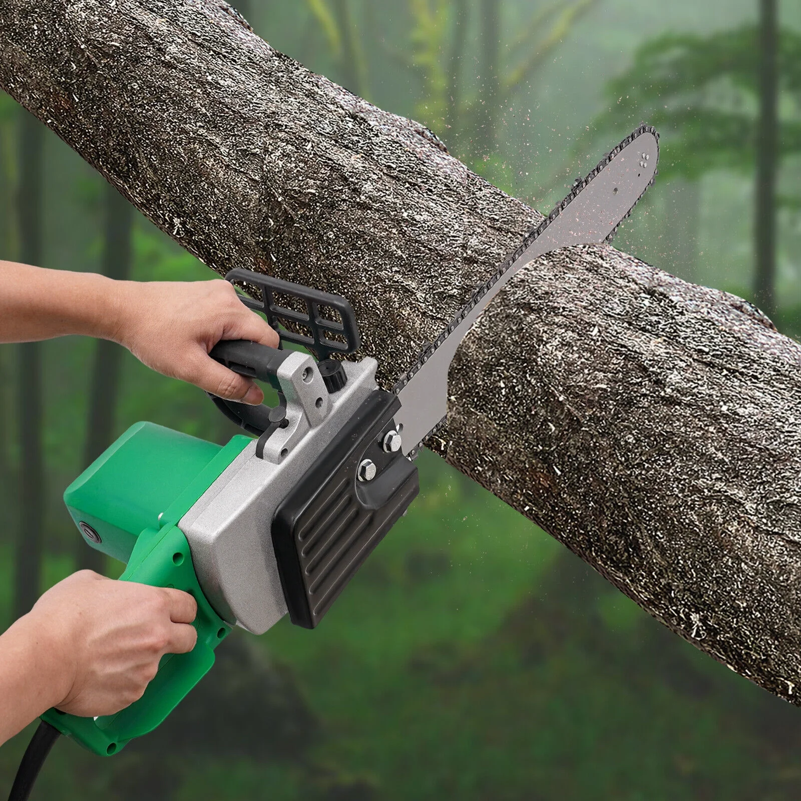 1300W Electric Chain Saw Corded Tree Logging Chainsaw with 1.5m Power Cord Wood Cutter