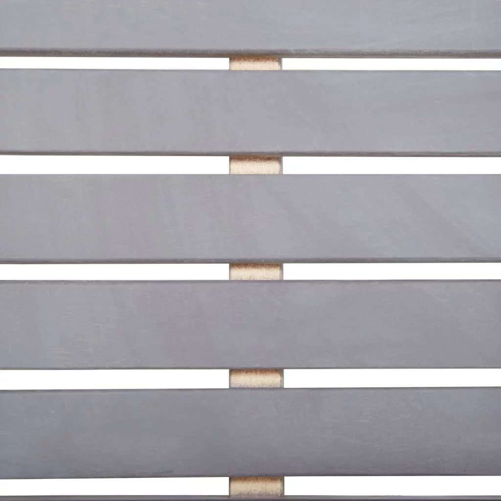 5 Piece Patio Dining Set Gray Solid Acacia Wood