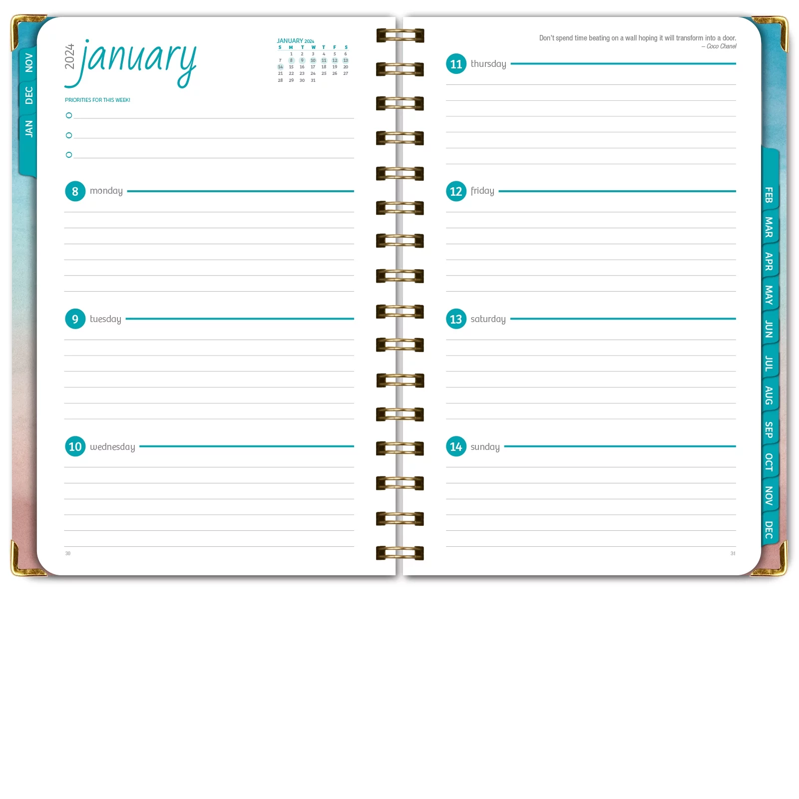 Hardcover CY 2024 Fashion Planner - 5.5