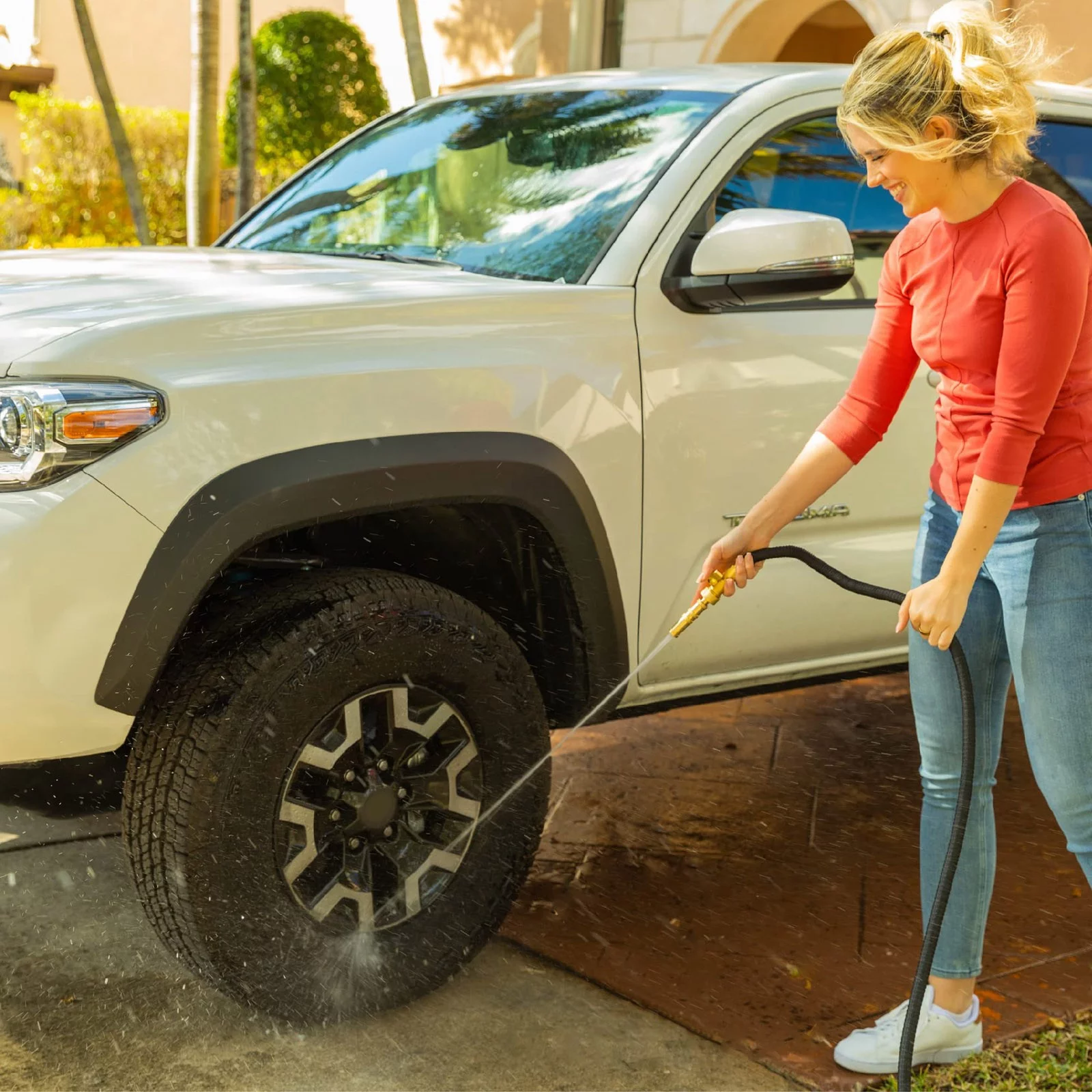 Bnnlsa Water Sprinklers 2Pc Copper Garden Hose High Pressure Spray Pipe Nozzle Hose Nozzle Twisting Water Pipe 4 Inch Nozzle Spray