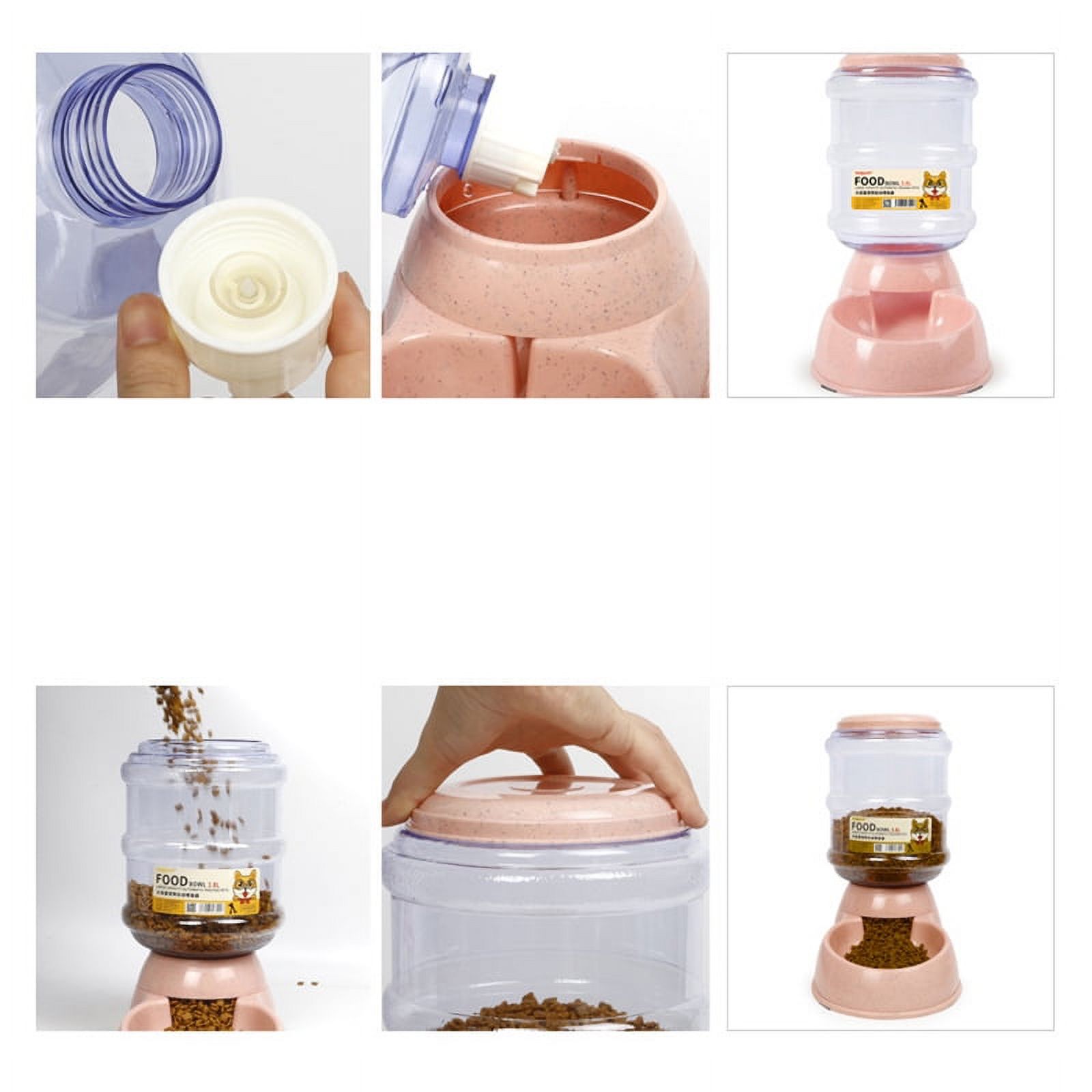 3.8L Gravity Pet Water Dispenser Cat Automatic Feeder Plastic Dog Bottle Water Fountain Food Water Dispenser Cats Feeding Bowl