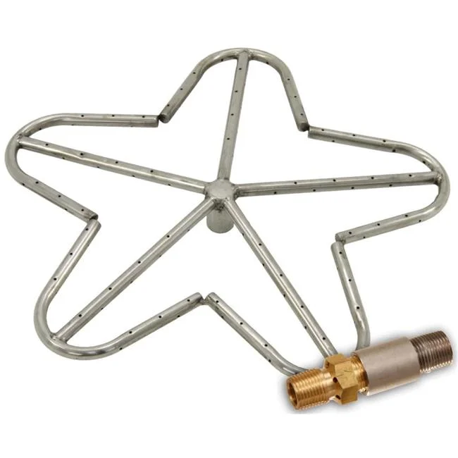 18 in. Penta Fire Pit Burner, Stainless Steel