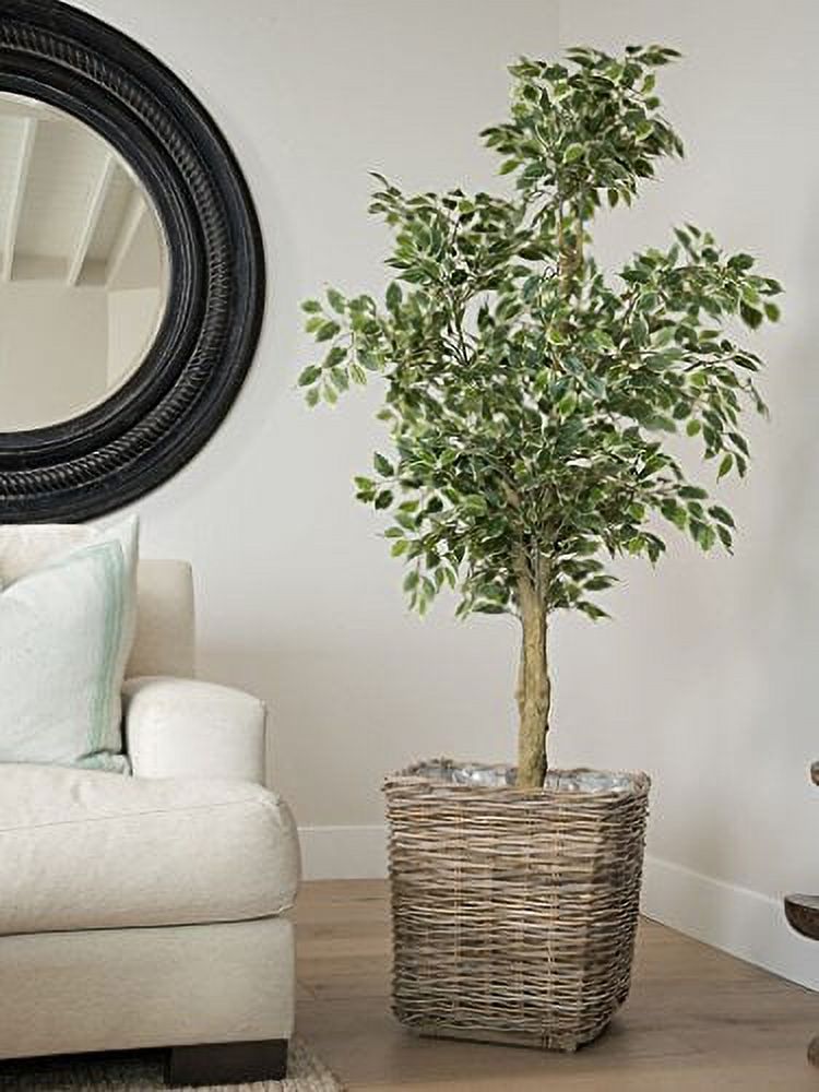 1080027 Rattan Planter, Grey