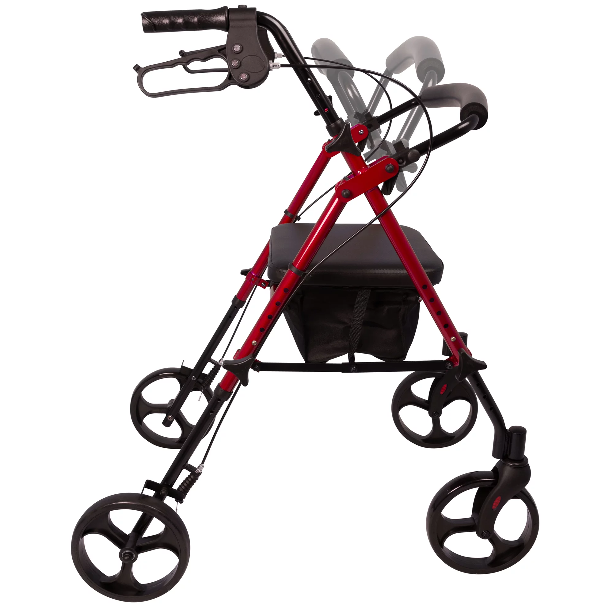 Aluminum Rollator Walker | Folding, Stable with 8&rdquo; Sport Wheels | Fully Assembled