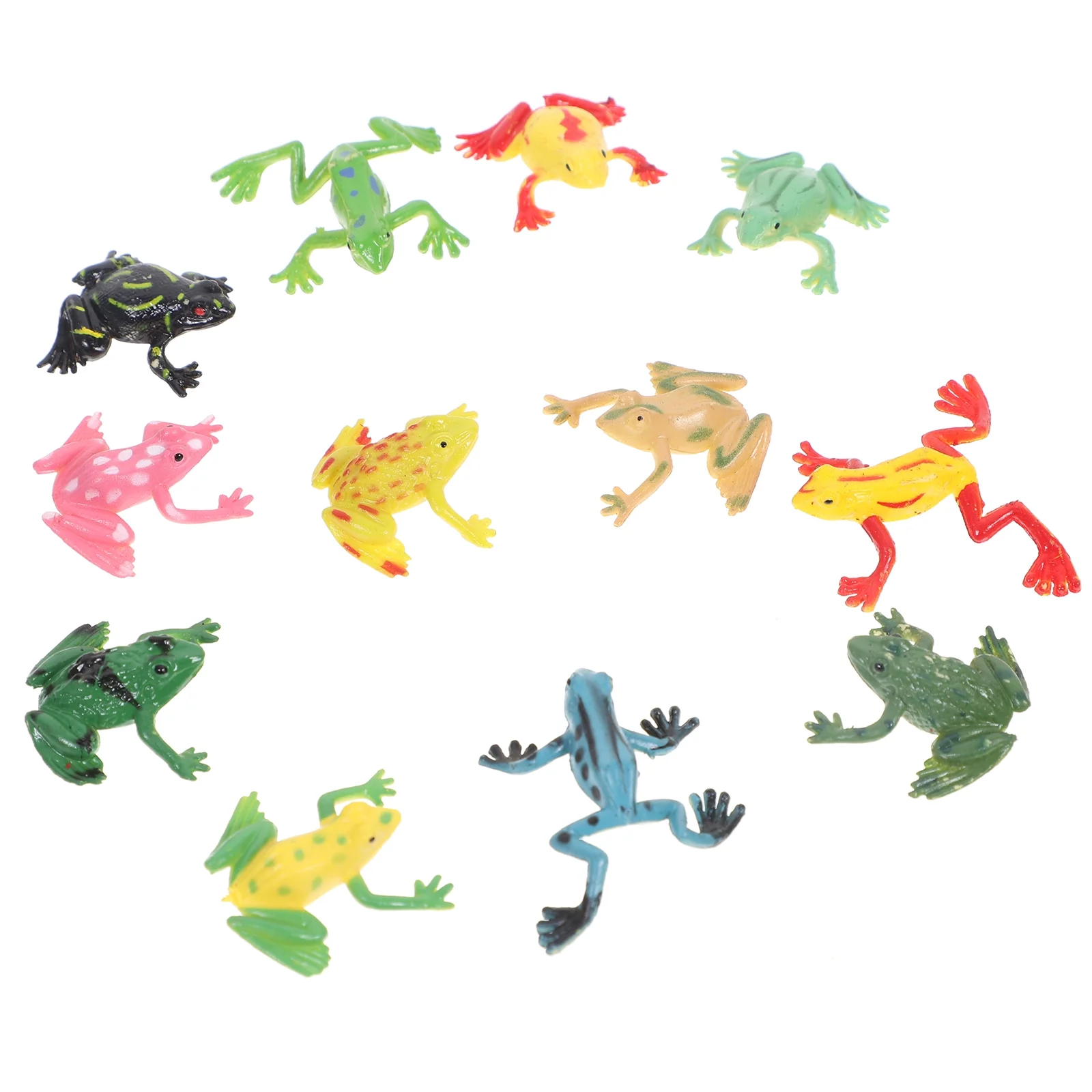 12 Pcs Simulated Tropical Tree Frog Toy Bulk Toys Car for Kids Statue Funny Children's Pvc