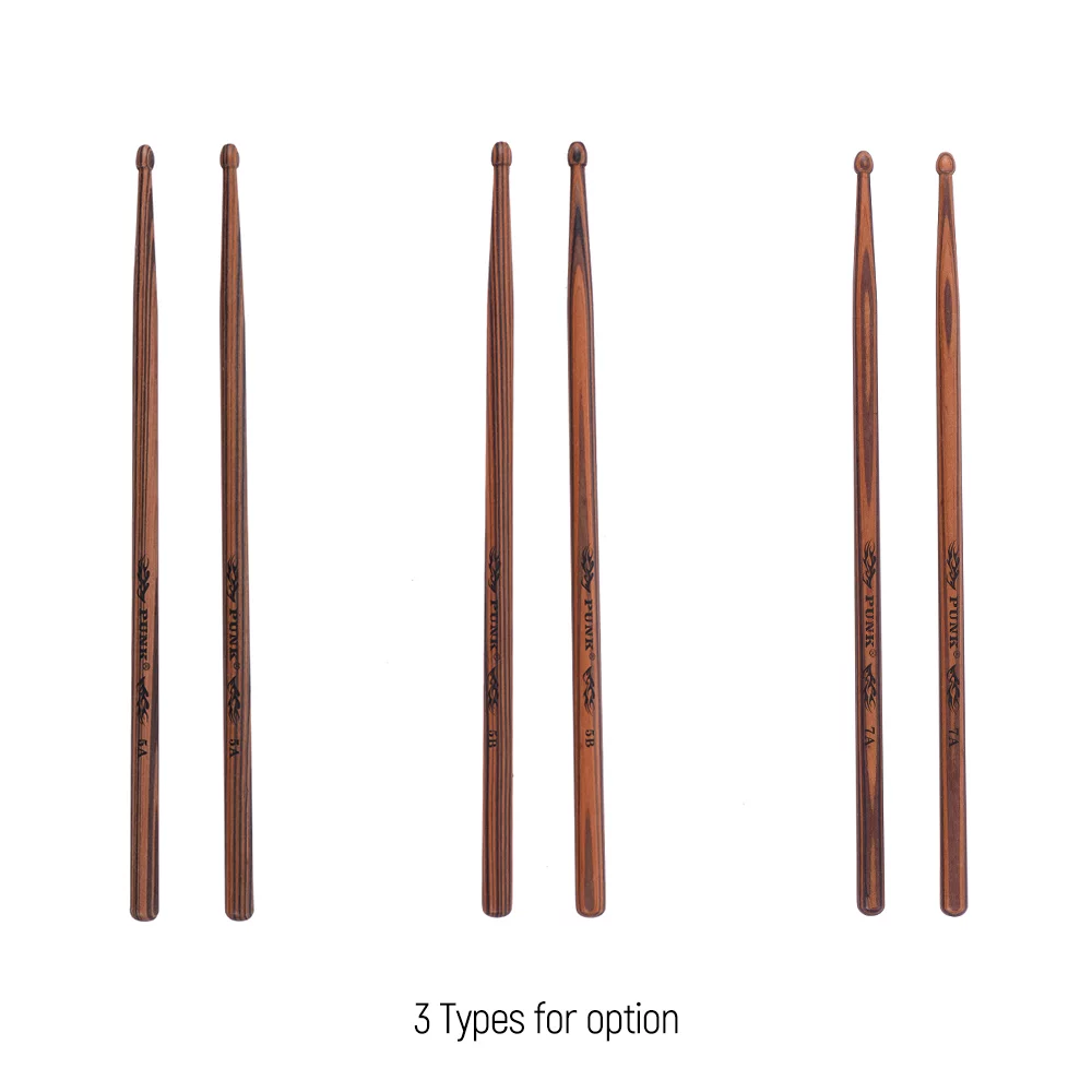 Walmeck One Pair of 5B Wooden Drumsticks Drum  Maple Wood Drum Set Accessories