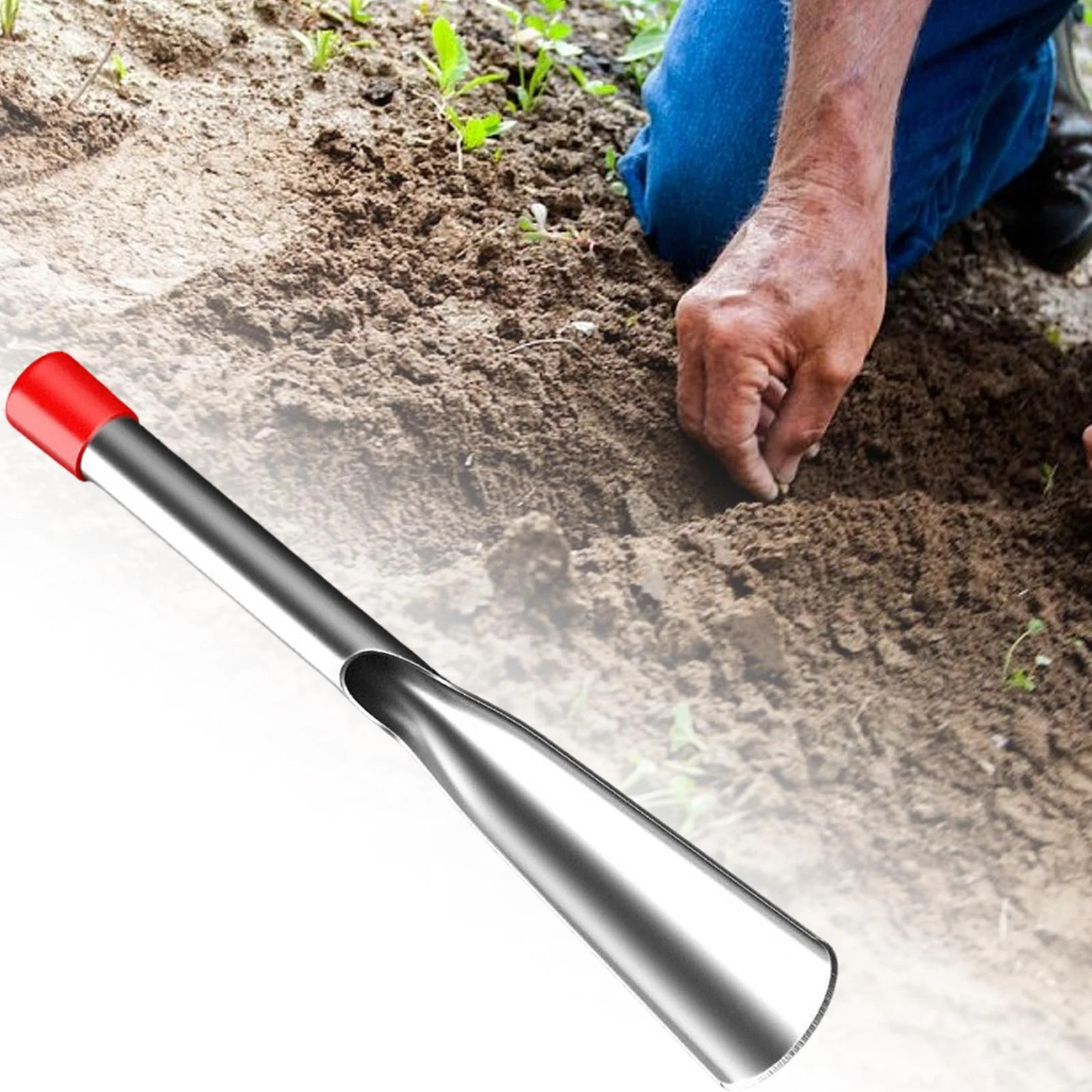 Colaxi Multifunctional Hand Shovels Garden Digging Tool Steel Digging Shovels Hand Tool for Digging Pits Transplanting Potted Flower 22cm Flat Tip