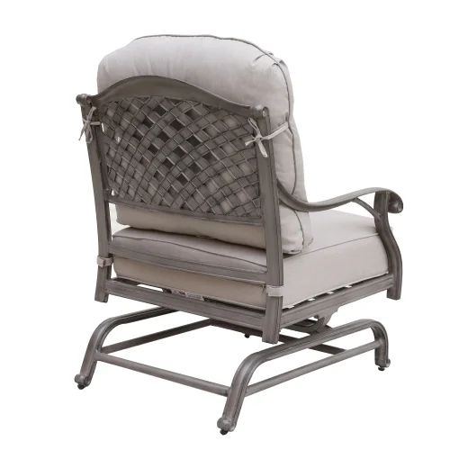 Buumin Cast Aluminum Club Motion Chair With Cushion, Set of 2