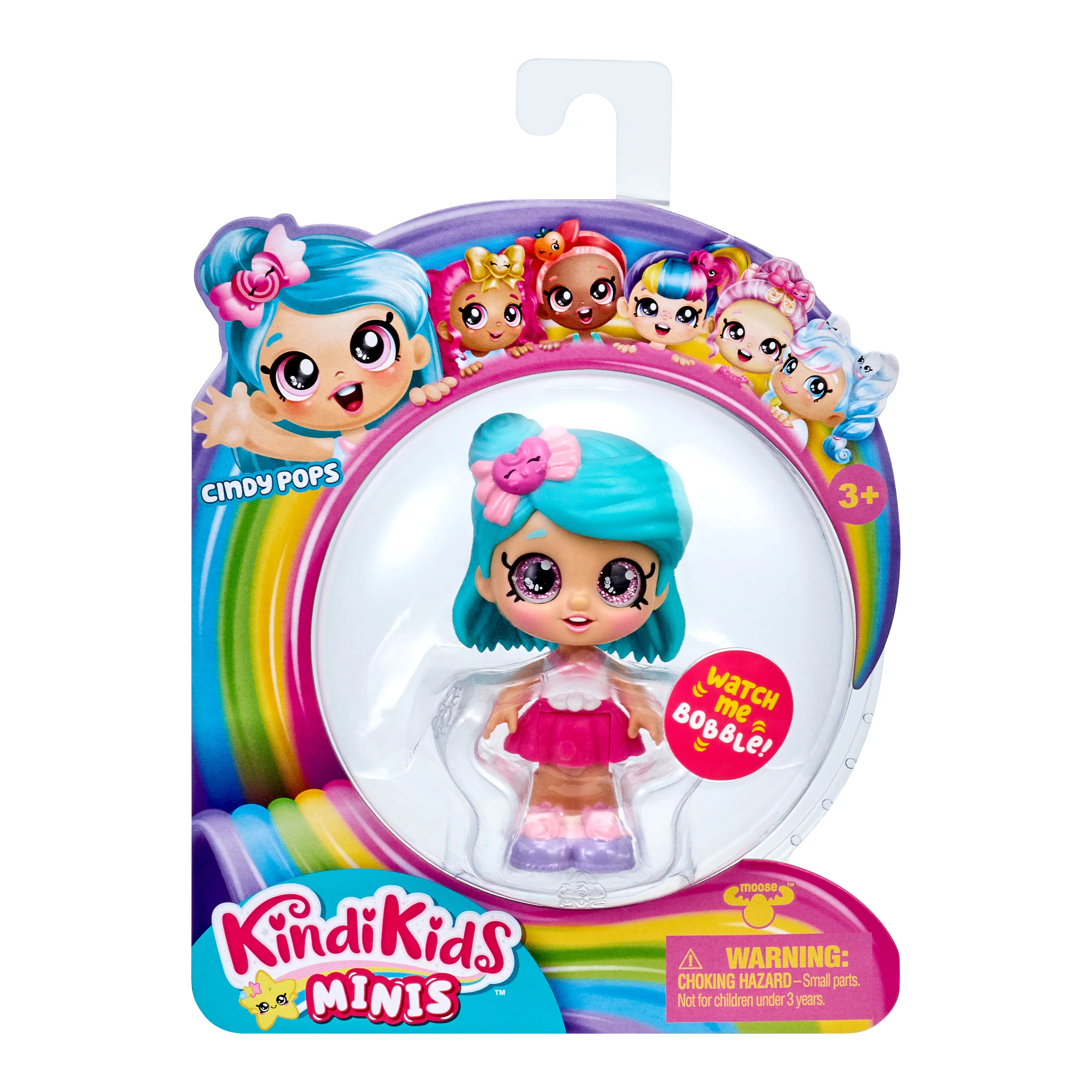 Kindi Kids Minis - Cindy Pops - Posable Bobble Head Figure 1pc