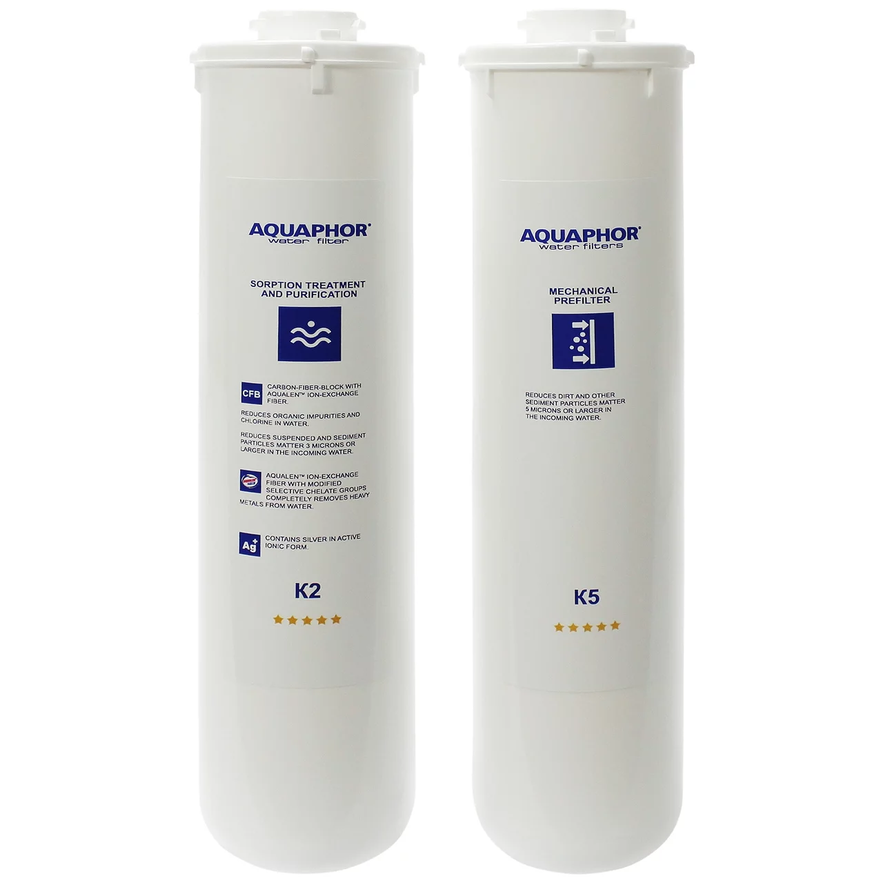Aquaphor RO101 K5 K2 Set of Replacement Filters for Reverse Osmosis Water Filtration System