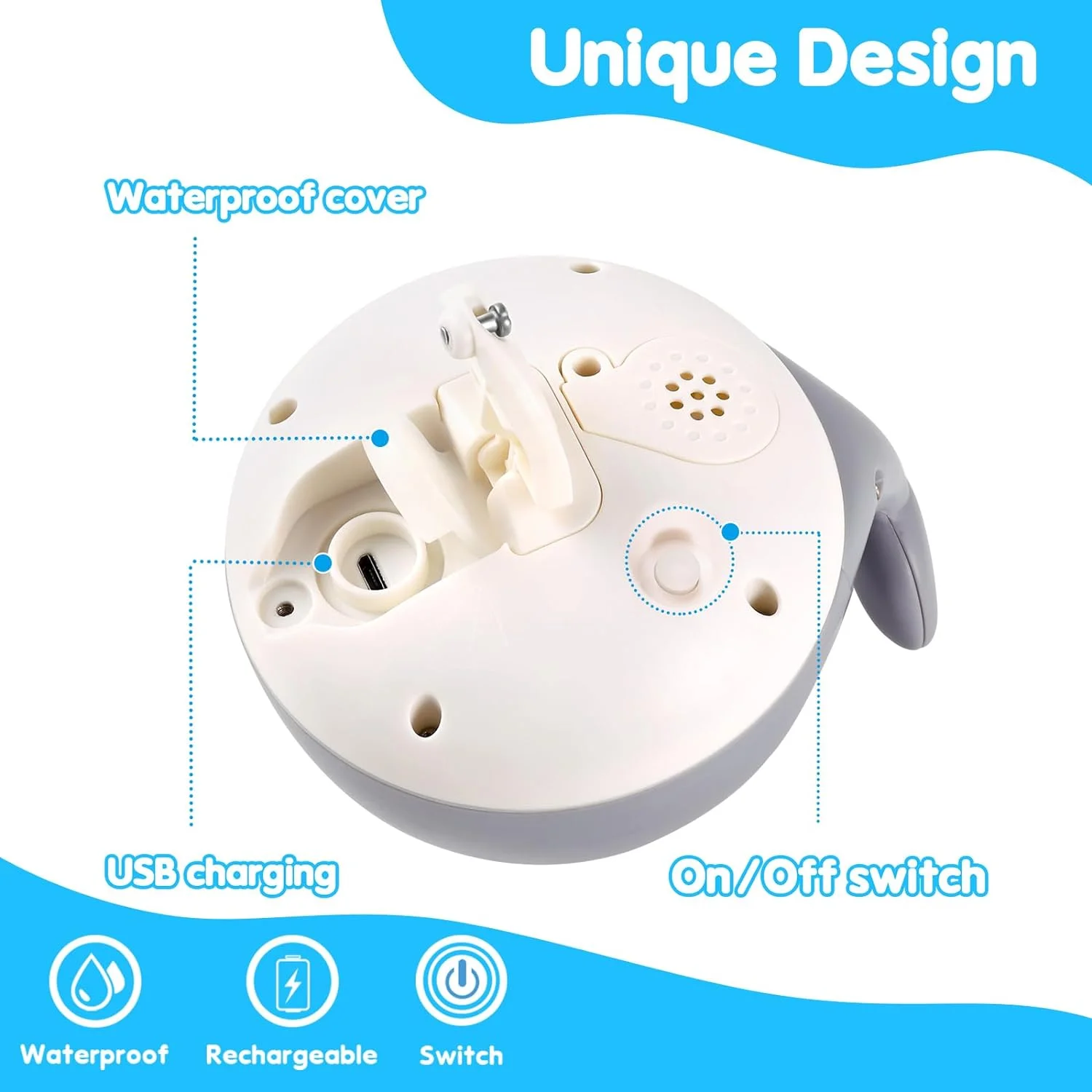 【2024 Upgraded】Baby Bath Toys, Rechargeable Whale Bath Toy Sprinkler, Light Up Bath Toys for Toddlers 1-3, Baby 6-12 12-18 Months Bathtub Fountain Spray Water Toy, Baby Birthday Shower 1 2 3 4 5 Gifts