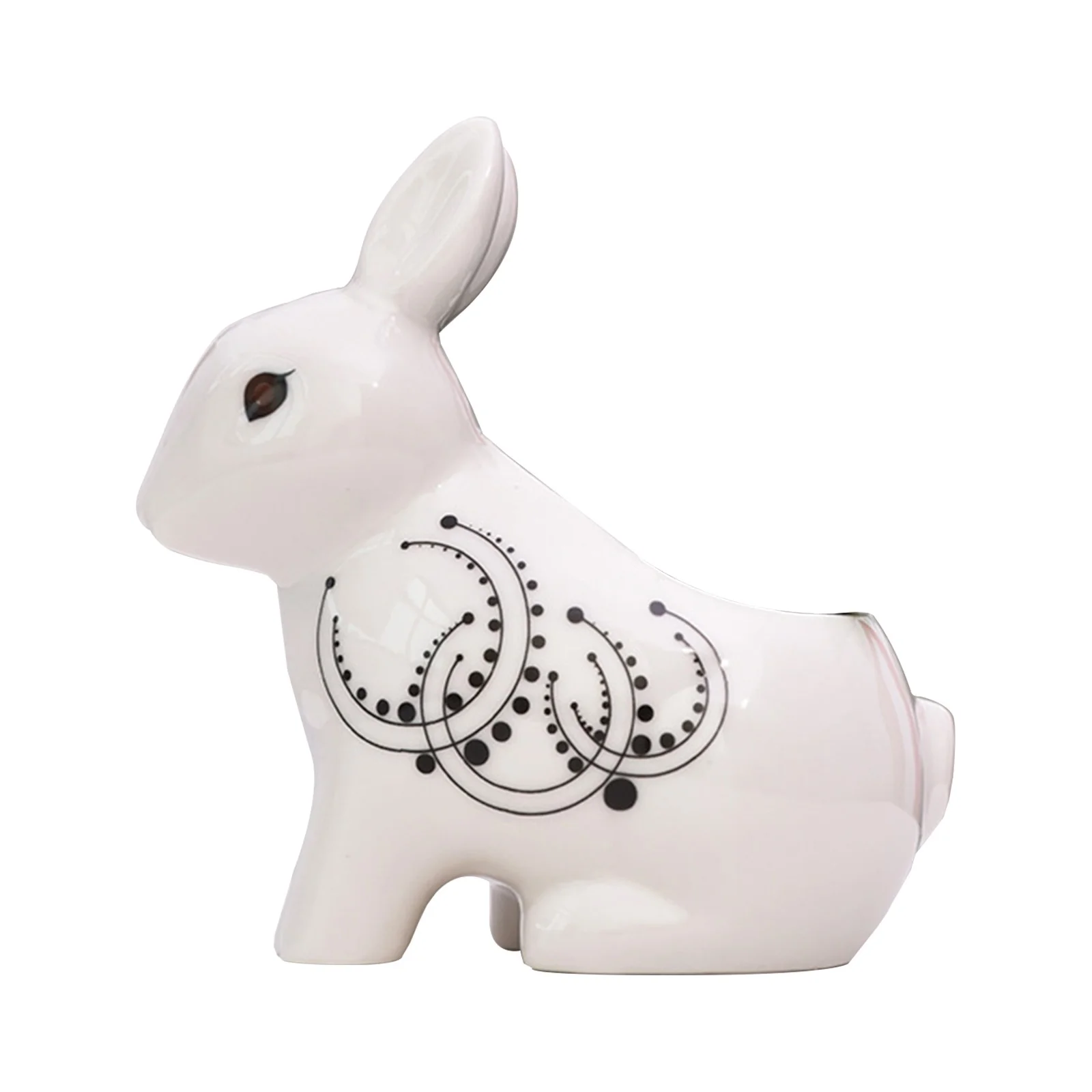 ZiSUGP Cartoon Animal Flowerpot Creative Fleshy Flowerpot White Porcelain Rabbit Home Ceramic Flowerpot Creative Gardening 2 50