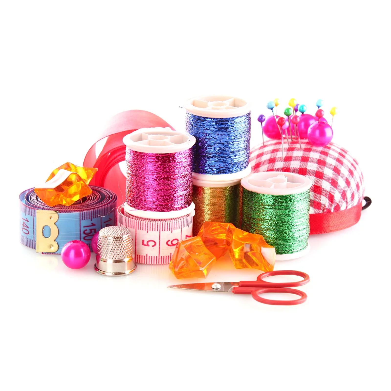 Uxcell Magnetic Pin Cushions Wooden Base Sewing Needle Holder, Blue White Red