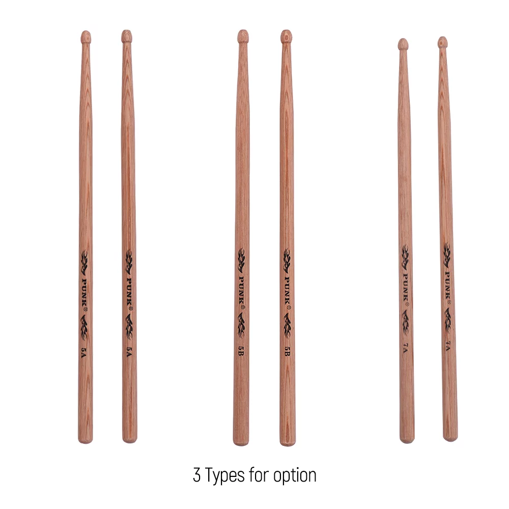 One Pair of 5A Wooden Drumsticks Drum Sticks Hickory Wood Drum Set Accessories