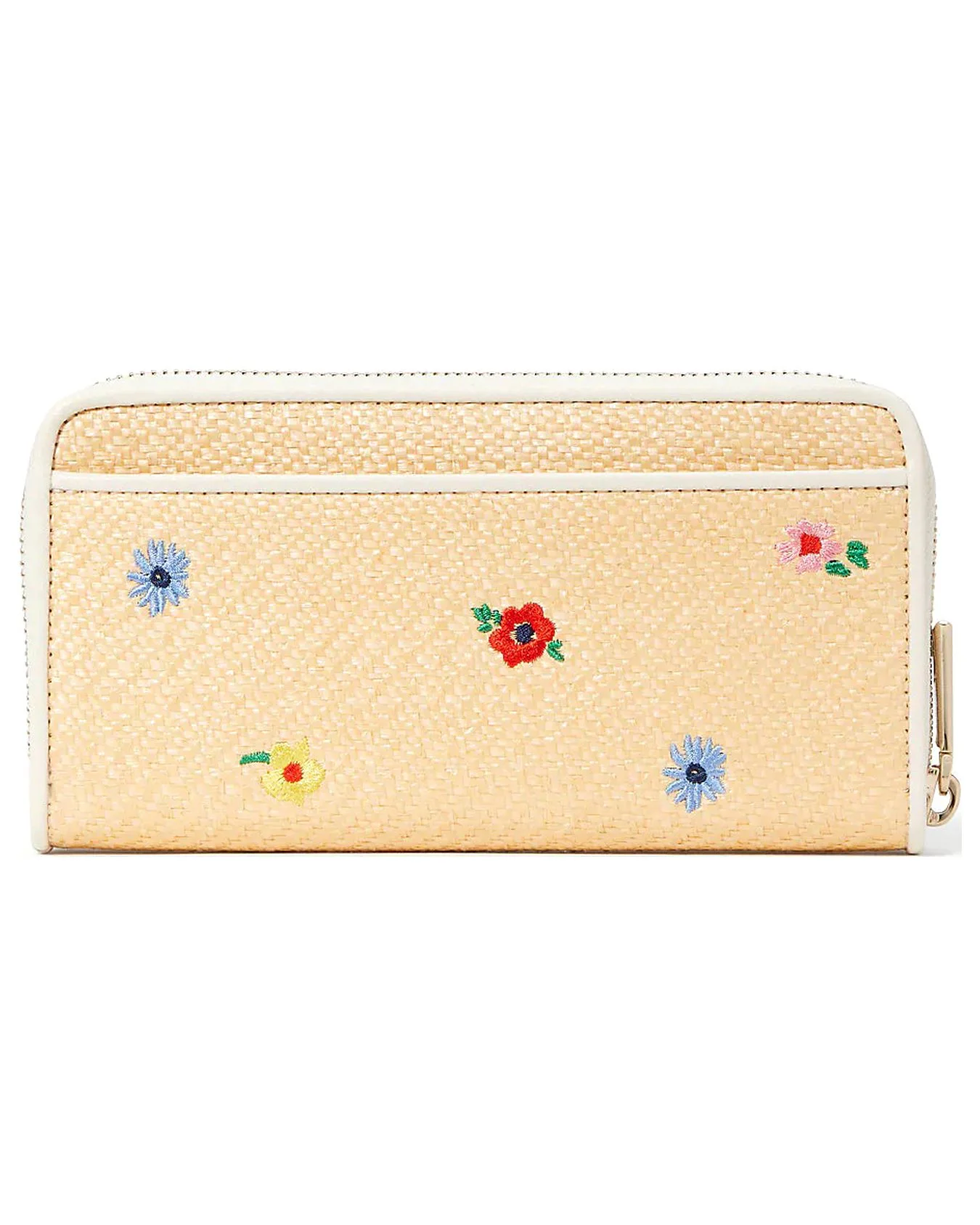 Staci Garden Bouquet Straw Large Continental Wallet