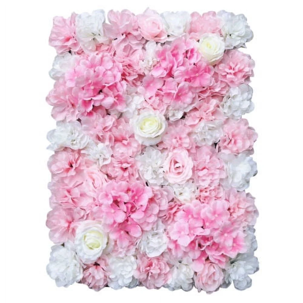 6pcs Artificial Simulation Flower Wall Panel Home Wedding Background Floral Wall