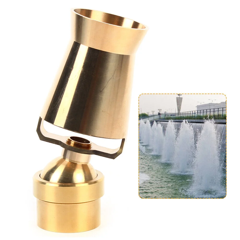 Garden Pond Brass Water Fountain Nozzle Spray 2 Inch Internal Thread Head