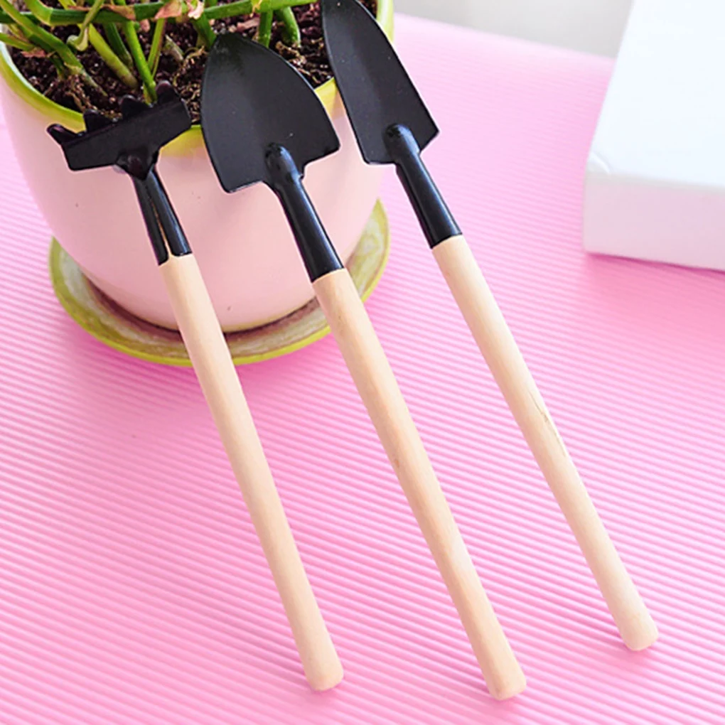 Home Bonsai Tools Set Wooden Handle Handheld Trowel Fork Kits Garden Plants Multi\-Tool Yard Potted Plants Tool