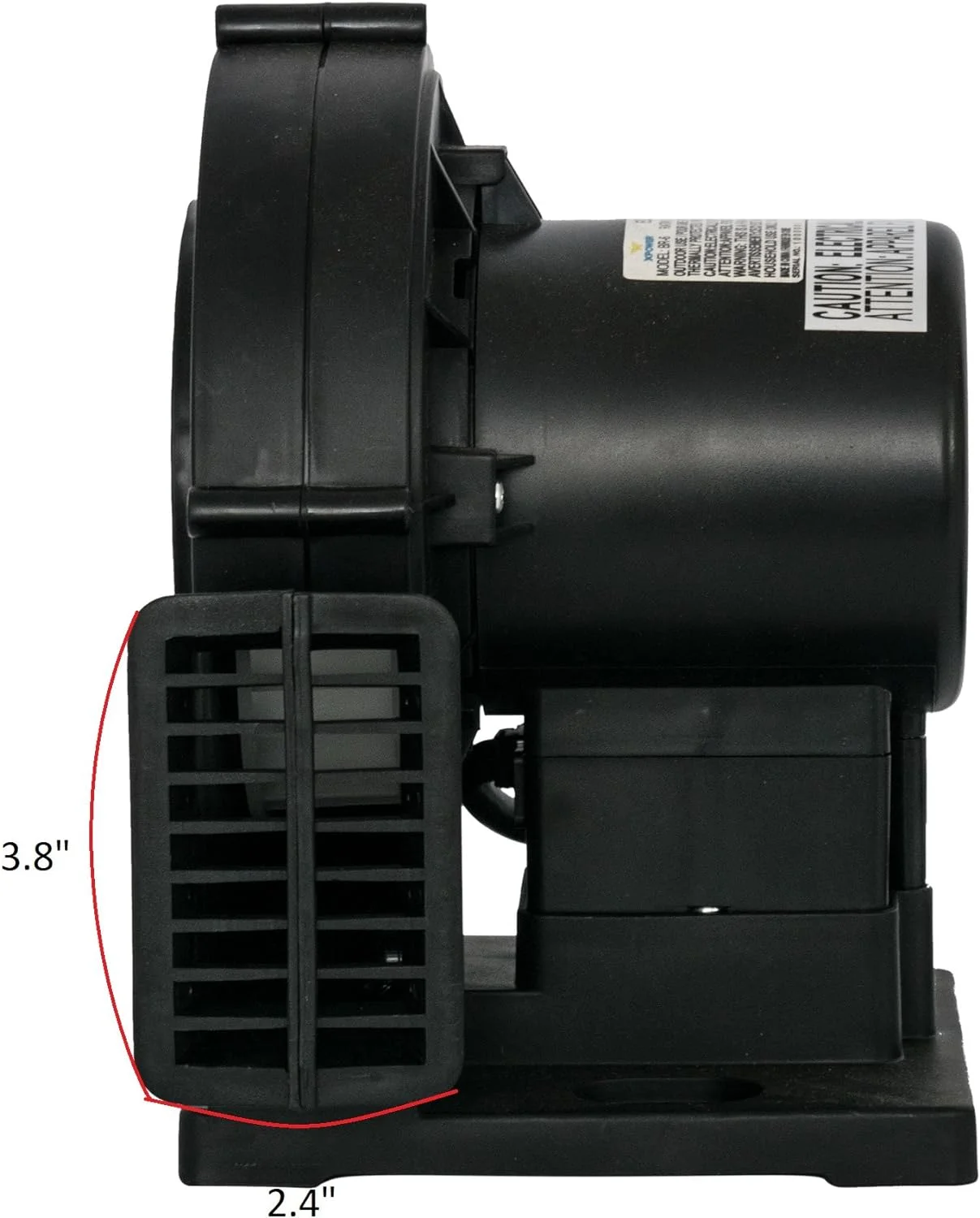 Indoor/Outdoor Inflatable Blower Fan For Holiday And Yard Decorations, Powerful Replacement Unit, Black