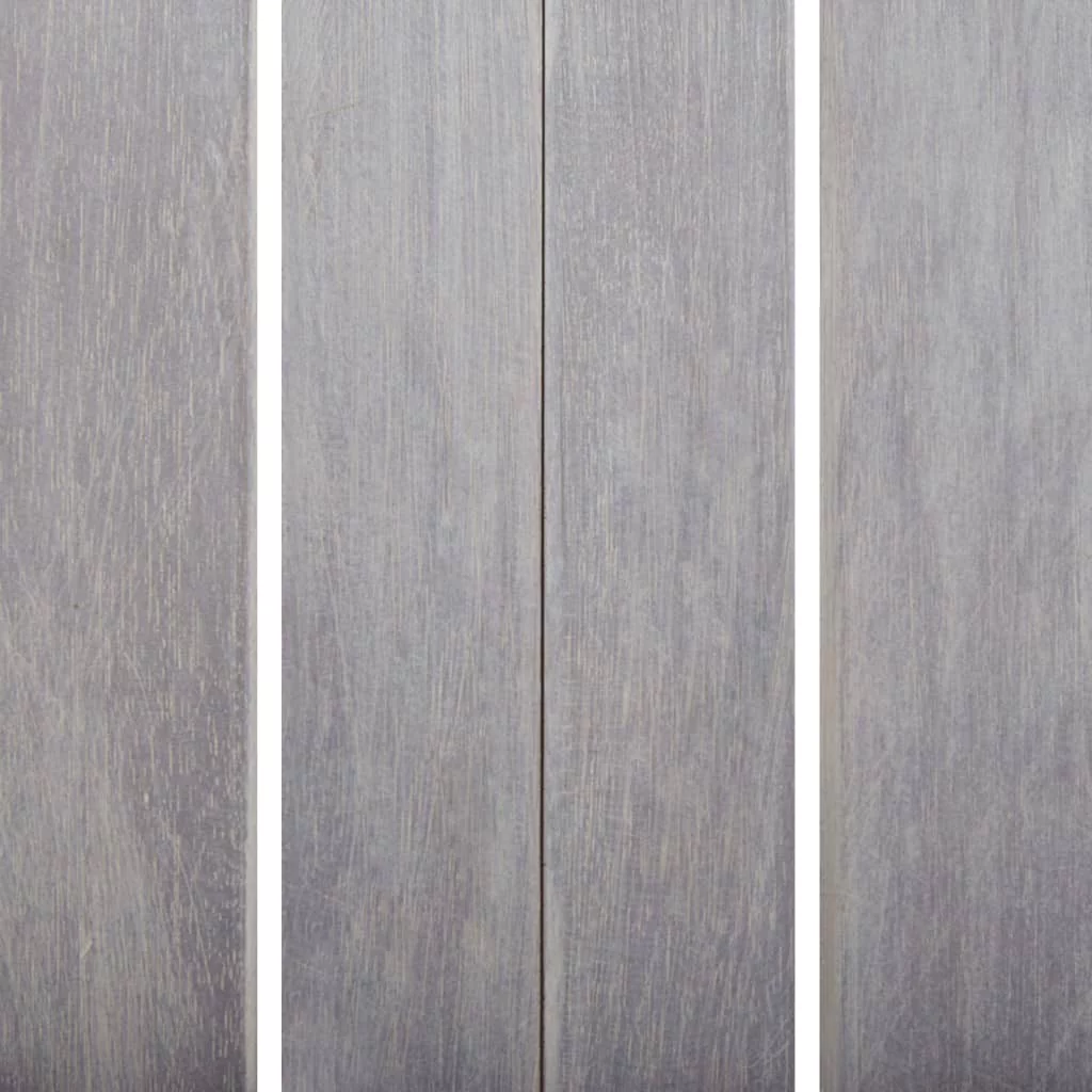 Walmeck 7 Piece Patio Dining Set Gray Wash Solid Acacia Wood