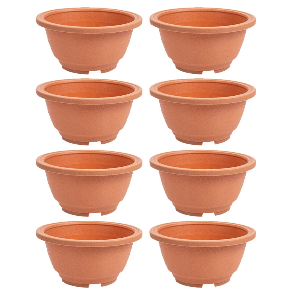 Gongxipen 8pcs Gardening Flower Pot Flower Planter Garden Plant Pot Plastic Plant Pots