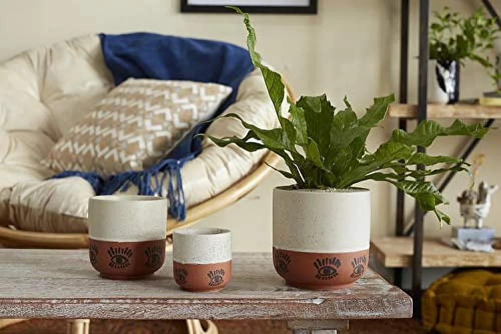 Ojo Ceramic Pots for Plant (97391) Modern Pot Decor for Home or Office (4.5